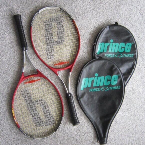 Prince Force 3 Titan Ti Tennis Rackett / Racquets with Soft Cases - Lot of 2 - Picture 1 of 10